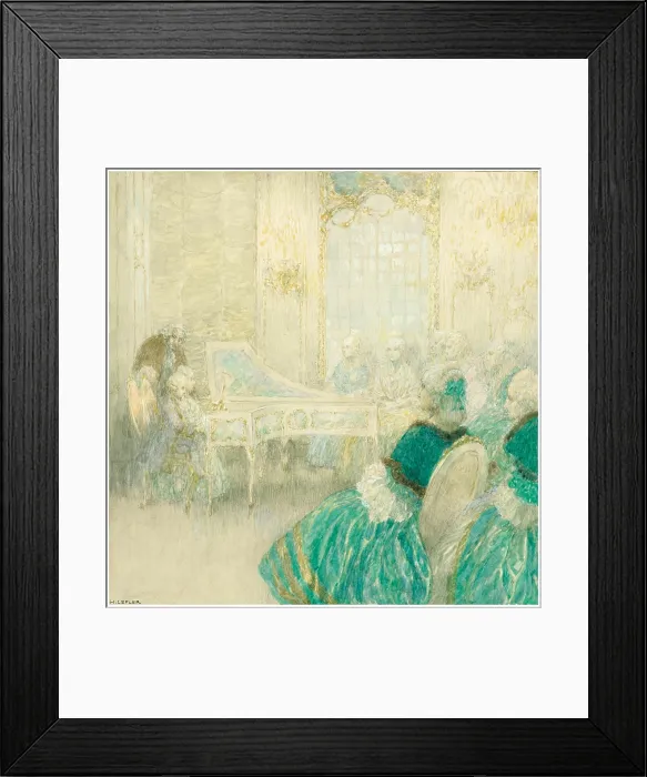 Framed Print : The six-year-old Wolfgang Amadeus Mozart with his sister Maria Anna performing...on 13 October 1762. Creator: Lefler, Heinrich (1863-1919) Framed Print : The six-year-old Wolfgang Amadeus Mozart with his sister Maria Anna performing...on 13 October 1762. Creator: Lefler, Heinrich (1863-1919)