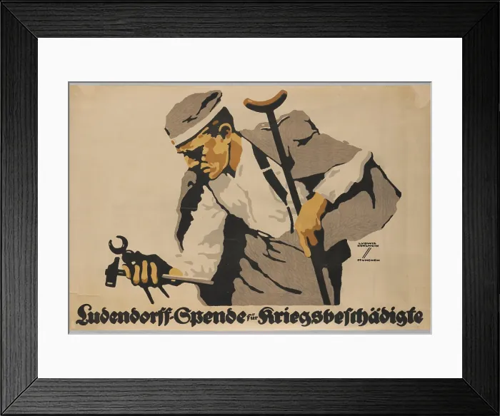 Framed Print : The Ludendorff Appeal for the War-Disabled, 1918. Creator: Hohlwein, Ludwig (1874-1949) Framed Print : The Ludendorff Appeal for the War-Disabled, 1918. Creator: Hohlwein, Ludwig (1874-1949)