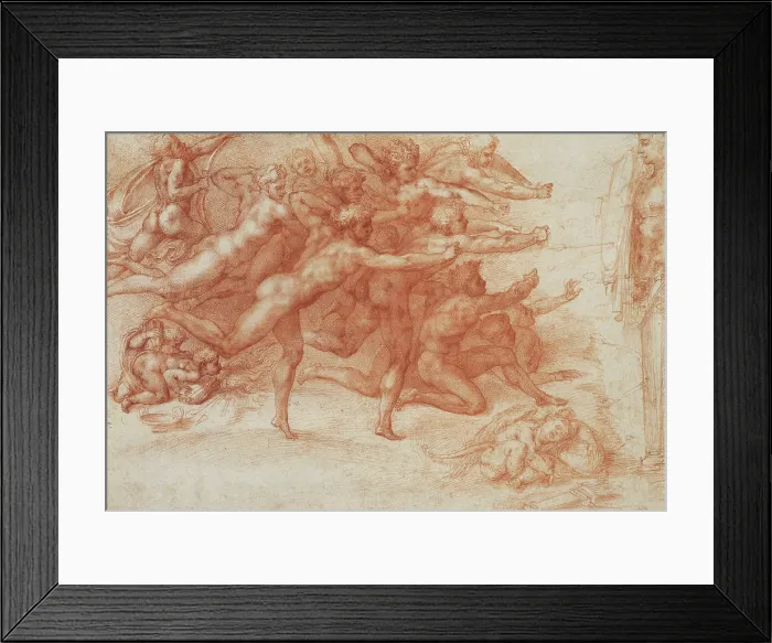 Framed Print : Archers shooting at a herm, c1530. Creator: Buonarroti, Michelangelo (1475-1564) Framed Print : Archers shooting at a herm, c1530. Creator: Buonarroti, Michelangelo (1475-1564)