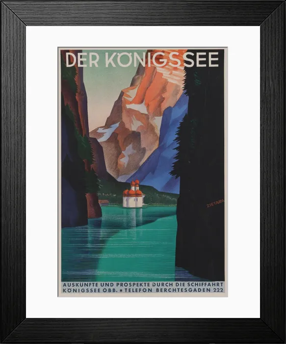 Framed Print : The Konigssee, 1930s. Creator: Zietara, Valentin (1883-1935) Framed Print : The Konigssee, 1930s. Creator: Zietara, Valentin (1883-1935)