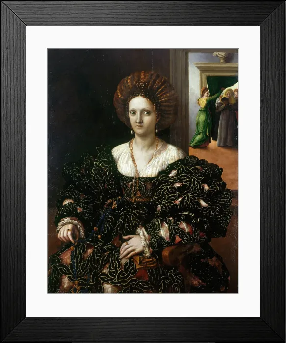 Framed Print : Portrait of Margaret Paleologa (1510-1566), Marquise of Montferrat and Duchess of Mantua, c1531. Creator: Romano, Giulio (1499-1546) Framed Print : Portrait of Margaret Paleologa (1510-1566), Marquise of Montferrat and Duchess of Mantua, c1531. Creator: Romano, Giulio (1499-1546)