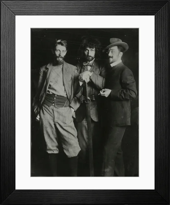 Framed Print : Nikolai Seddeler (1876-1937), Dmitry Kardovsky (1866-1943) and Wassily Kandinsky... c1897. Creator: Anonymous Framed Print : Nikolai Seddeler (1876-1937), Dmitry Kardovsky (1866-1943) and Wassily Kandinsky... c1897. Creator: Anonymous