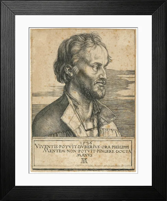 Framed Print : Portrait of Philipp Melanchthon (1497-1560), 1526. Creator: Durer, Albrecht (1471-1528) Framed Print : Portrait of Philipp Melanchthon (1497-1560), 1526. Creator: Durer, Albrecht (1471-1528)