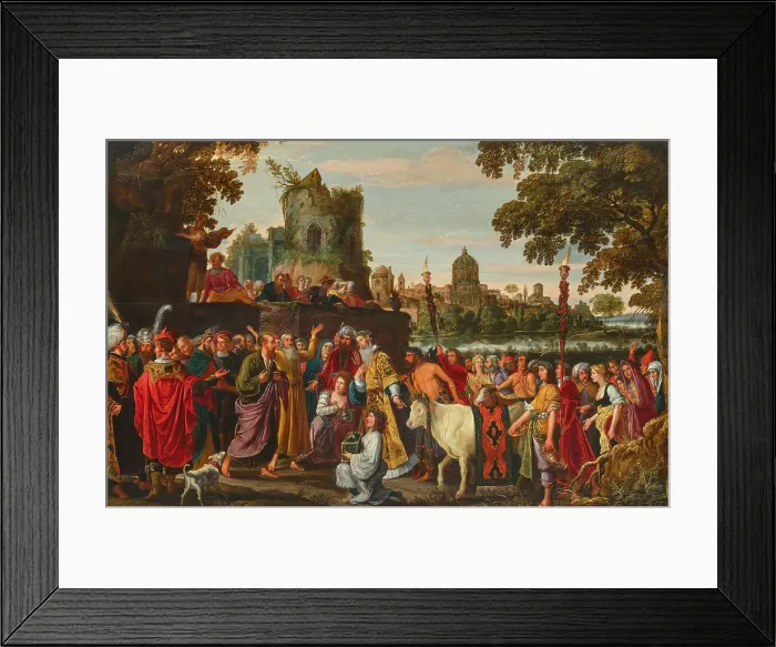 Framed Print : The Apostles Paul and Barnabas in Lystra, First third of 17th century. Creator: Teniers, David, the Elder (1582-1649) Framed Print : The Apostles Paul and Barnabas in Lystra, First third of 17th century. Creator: Teniers, David, the Elder (1582-1649)
