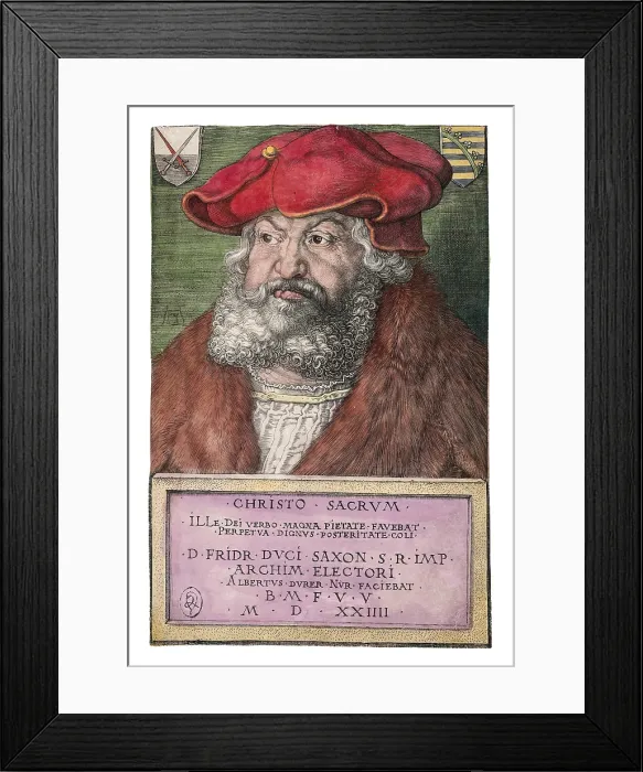 Framed Print : Portrait of Frederick III, Elector of Saxony (1463-1525), 1524. Creator: Durer, Albrecht (1471-1528) Framed Print : Portrait of Frederick III, Elector of Saxony (1463-1525), 1524. Creator: Durer, Albrecht (1471-1528)