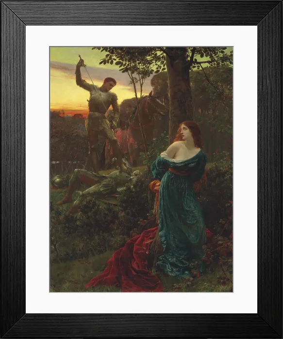 Framed Print : Chivalry, 1885. Creator: Dicksee, Sir Frank (1853-1928) Framed Print : Chivalry, 1885. Creator: Dicksee, Sir Frank (1853-1928)