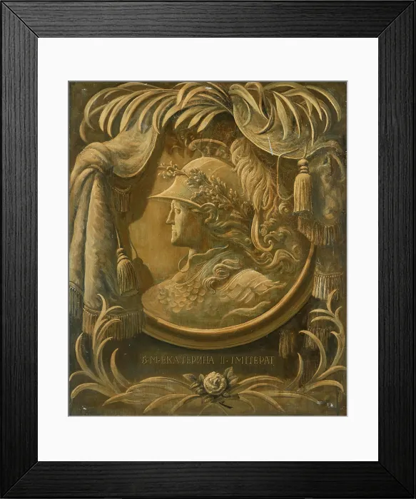 Framed Print : Portrait of Catherine II as Minerva, Second Half of the 18th century. Creator: Anonymous