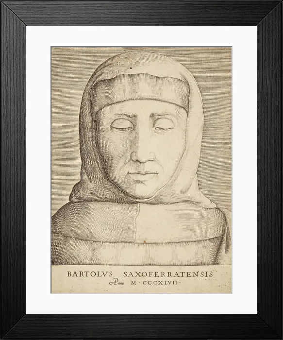 Framed Print : Portrait of Bartolus de Saxoferrato (1313-1357). Creator: Vico, Enea (1523-1567) Framed Print : Portrait of Bartolus de Saxoferrato (1313-1357). Creator: Vico, Enea (1523-1567)