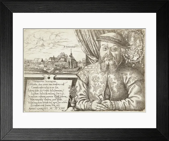 Framed Print : Portrait of Hieronymus Schurstab, Mayor of Nuremberg, 1554. Creator: Lautensack, Hans Sebald (1524-1563) Framed Print : Portrait of Hieronymus Schurstab, Mayor of Nuremberg, 1554. Creator: Lautensack, Hans Sebald (1524-1563)