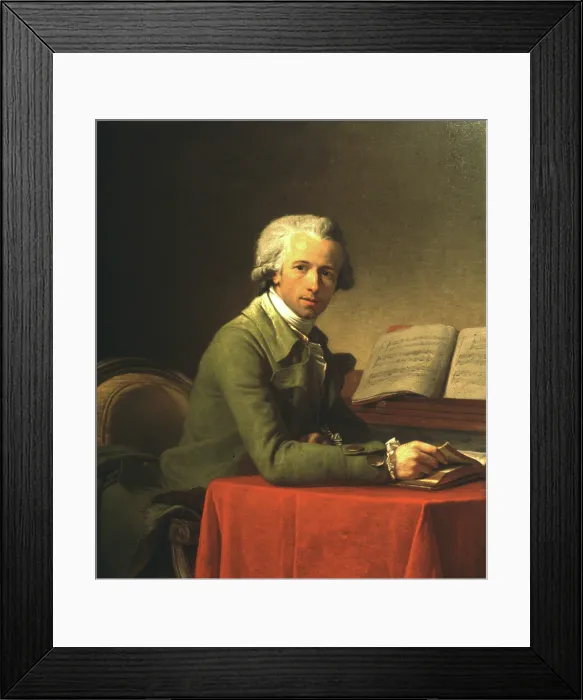 Framed Print : Portrait of the composer Ignace Pleyel (1757-1831), c1785. Creator: Vestier, Antoine (1740-1824) Framed Print : Portrait of the composer Ignace Pleyel (1757-1831), c1785. Creator: Vestier, Antoine (1740-1824)