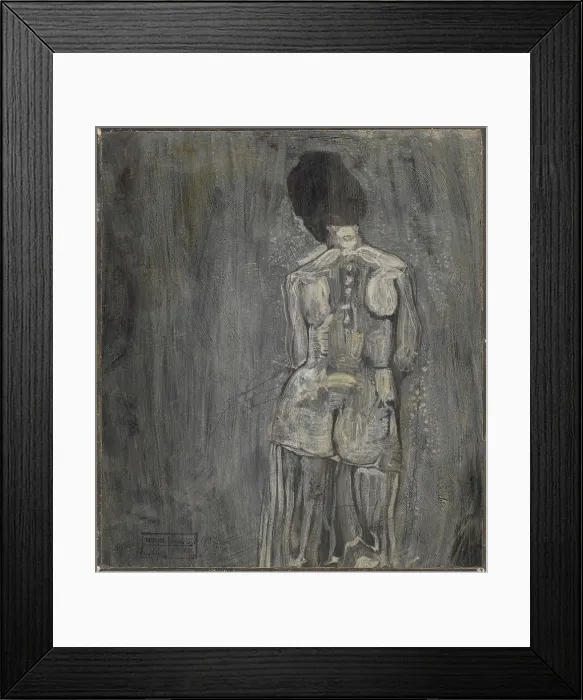 Framed Print : Untitled (Nude from the Back), 1902. Creator: Klee, Paul (1879-1940) Framed Print : Untitled (Nude from the Back), 1902. Creator: Klee, Paul (1879-1940)