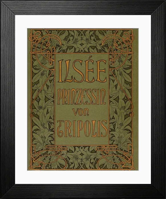 Framed Print : Cover of 'Ilsee, Princesse de Tripoli' by Robert de Flers, c1900. Creator: Mucha, Alfons Marie (1860-1939) Framed Print : Cover of 'Ilsee, Princesse de Tripoli' by Robert de Flers, c1900. Creator: Mucha, Alfons Marie (1860-1939)