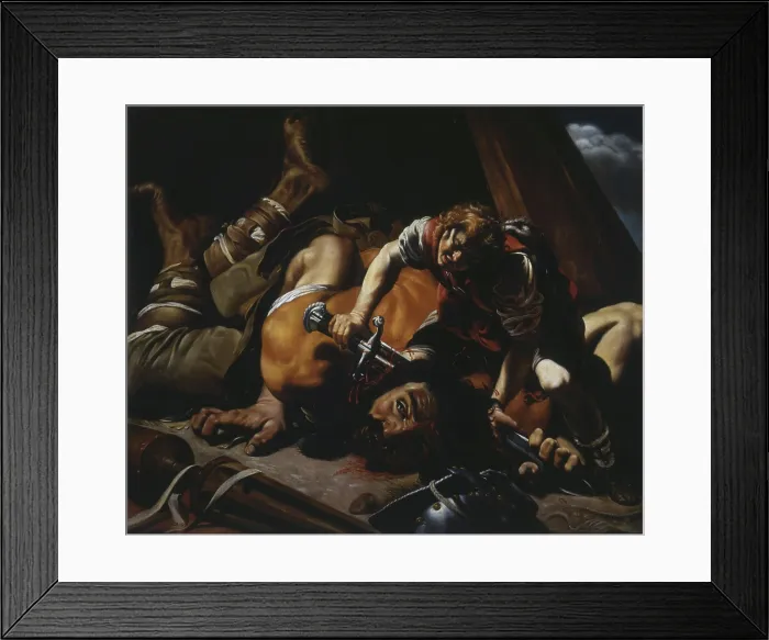 Framed Print : David and Goliath, 1607-1608. Creator: Borgianni, Orazio (1578-1616) Framed Print : David and Goliath, 1607-1608. Creator: Borgianni, Orazio (1578-1616)