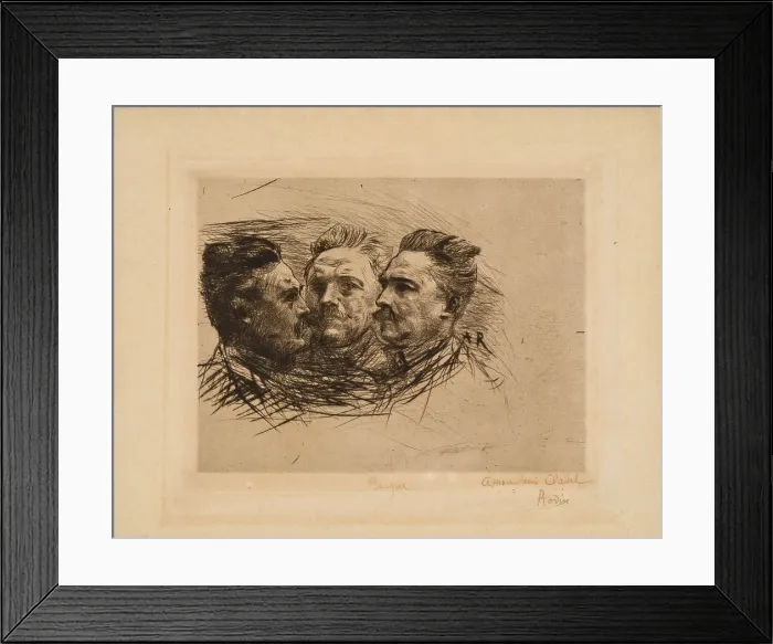 Framed Print : Portrait of Henri Becque, 1885. Creator: Rodin, Auguste (1840-1917) Framed Print : Portrait of Henri Becque, 1885. Creator: Rodin, Auguste (1840-1917)