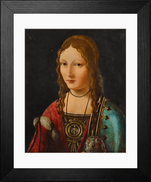 Framed Print : Portrait of a noblewoman. Creator: Boltraffio, Giovanni Antonio (1467-1516) Framed Print : Portrait of a noblewoman. Creator: Boltraffio, Giovanni Antonio (1467-1516)