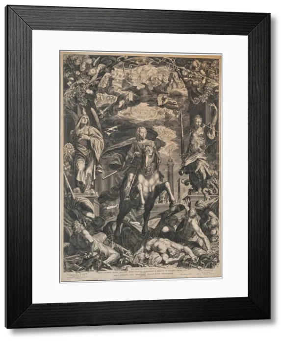 Framed Print : The Apotheosis of Emperor Ferdinand II of Austria, 1629. Creator: Sadeler, Aegidius (1575-1629) Framed Print : The Apotheosis of Emperor Ferdinand II of Austria, 1629. Creator: Sadeler, Aegidius (1575-1629)