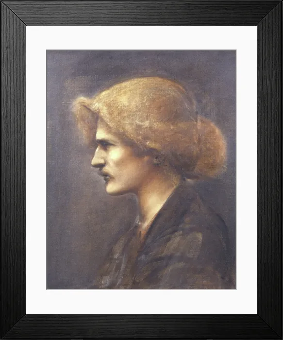 Framed Print : Portrait of the pianist, composer and politician Ignacy Jan Paderewski, 1890. Creator: Burne-Jones, Sir Edward Coley (1833-1898) Framed Print : Portrait of the pianist, composer and politician Ignacy Jan Paderewski, 1890. Creator: Burne-Jones, Sir Edward Coley (1833-1898)