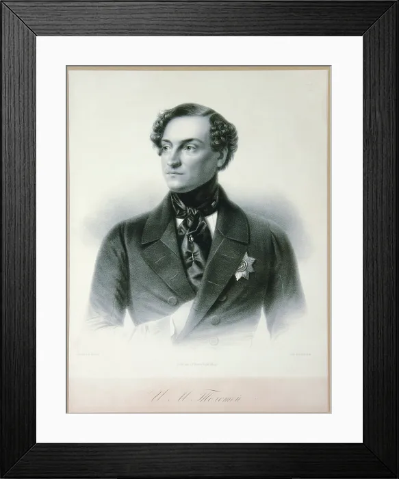 Framed Print : Portrait of Count Ivan Matveyevich Tolstoy (1806-1867). Creator: Rohrbach, Paul (1817-after 1862) Framed Print : Portrait of Count Ivan Matveyevich Tolstoy (1806-1867). Creator: Rohrbach, Paul (1817-after 1862)