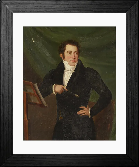 Framed Print : Portrait of Adolf Ganz (1796-1869), 1835. Creator: Grunbaum, Laurent (Lorenz) (1760-1855) Framed Print : Portrait of Adolf Ganz (1796-1869), 1835. Creator: Grunbaum, Laurent (Lorenz) (1760-1855)