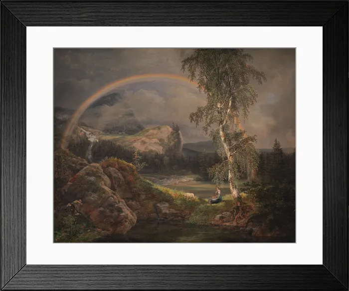 Framed Print : Norwegian Landscape with a Rainbow, 1821. Creator: Dahl, Johan Christian Clausen (1788-1857) Framed Print : Norwegian Landscape with a Rainbow, 1821. Creator: Dahl, Johan Christian Clausen (1788-1857)