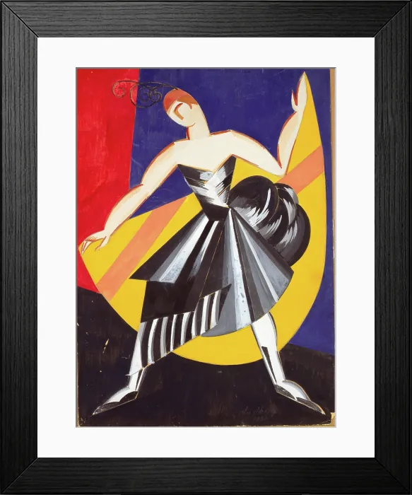 Framed Print : Design of the Spanish costume for dancer Elsa Kruger, 1920. Creator: Exter, Alexandra Alexandrovna (1882-1949) Framed Print : Design of the Spanish costume for dancer Elsa Kruger, 1920. Creator: Exter, Alexandra Alexandrovna (1882-1949)