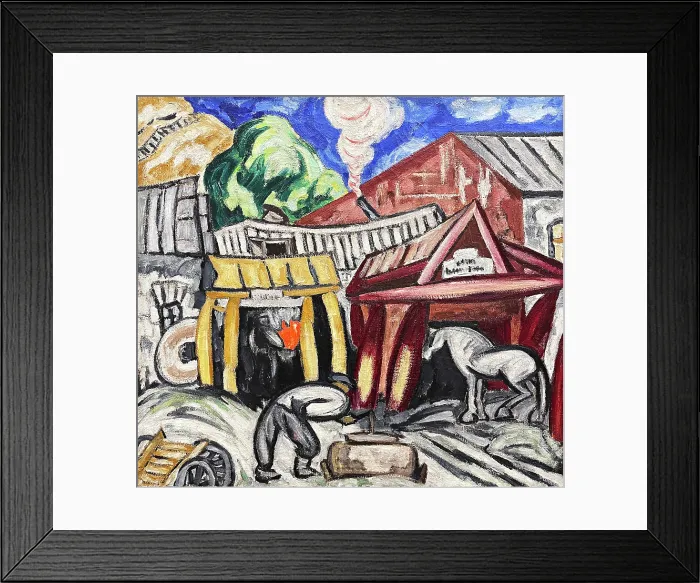 Framed Print : A Forge, 1911-1912. Creator: Rozanova, Olga Vladimirovna (1886-1918) Framed Print : A Forge, 1911-1912. Creator: Rozanova, Olga Vladimirovna (1886-1918)