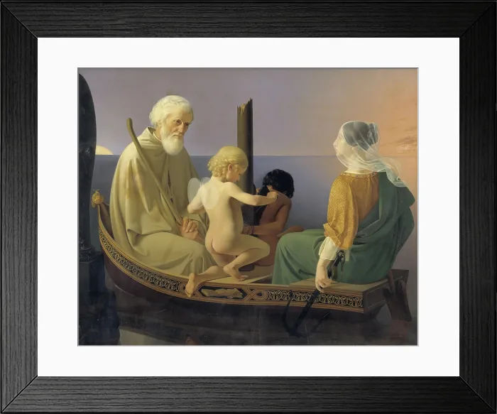 Framed Print : Old Age. From the series The Four Ages of Man, 1840-1845. Creator: Blunck, Ditlev (Detlef) (1798-1854) Framed Print : Old Age. From the series The Four Ages of Man, 1840-1845. Creator: Blunck, Ditlev (Detlef) (1798-1854)