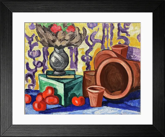 Framed Print : Still life with tomatoes, 1910-1911. Creator: Rozanova, Olga Vladimirovna (1886-1918) Framed Print : Still life with tomatoes, 1910-1911. Creator: Rozanova, Olga Vladimirovna (1886-1918)