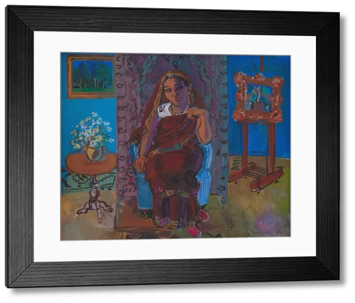 Framed Print : Interior with Indian Woman, 1930. Creator: Dufy, Raoul (1877-1953) Framed Print : Interior with Indian Woman, 1930. Creator: Dufy, Raoul (1877-1953)