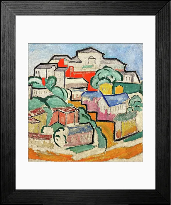 Framed Print : Cityscape, c1912. Creator: Rozanova, Olga Vladimirovna (1886-1918) Framed Print : Cityscape, c1912. Creator: Rozanova, Olga Vladimirovna (1886-1918)