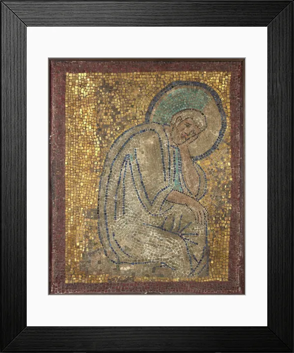 Framed Print : Saint Joseph. Fragment of the mosaic cycle in the Oratory of Pope John VII in the old... 705-707. Creator: Anonymous master Framed Print : Saint Joseph. Fragment of the mosaic cycle in the Oratory of Pope John VII in the old... 705-707. Creator: Anonymous master