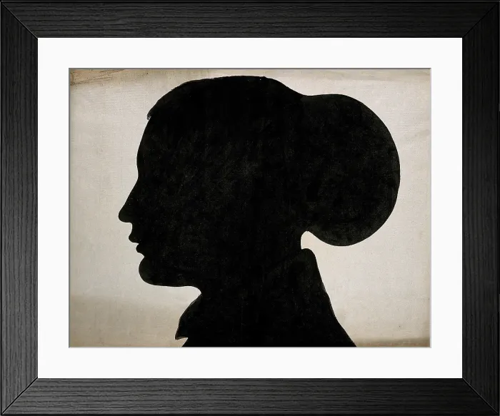 Framed Print : A silhouette of a human head, seen in profile. Creator: Unknown Framed Print : A silhouette of a human head, seen in profile. Creator: Unknown