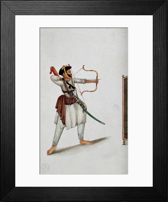 Framed Print : A man shooting an arrow, (between 1800 and 1899?). Creator: Unknown Framed Print : A man shooting an arrow, (between 1800 and 1899?). Creator: Unknown