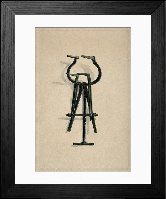 Framed Print : An ancient Roman surgical instrument, 1850-1910. Creator: Unknown Framed Print : An ancient Roman surgical instrument, 1850-1910. Creator: Unknown