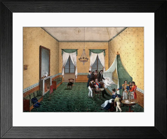 Framed Print : The death of Napoleon Bonaparte, 1821. Creator: Unknown Framed Print : The death of Napoleon Bonaparte, 1821. Creator: Unknown