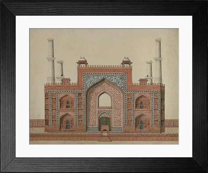 Framed Print : Sikandra, near Agra, Uttar Pradesh: gateway to the mausoleum of the... (between 1800 and 1899?). Creator: Unknown Framed Print : Sikandra, near Agra, Uttar Pradesh: gateway to the mausoleum of the... (between 1800 and 1899?). Creator: Unknown