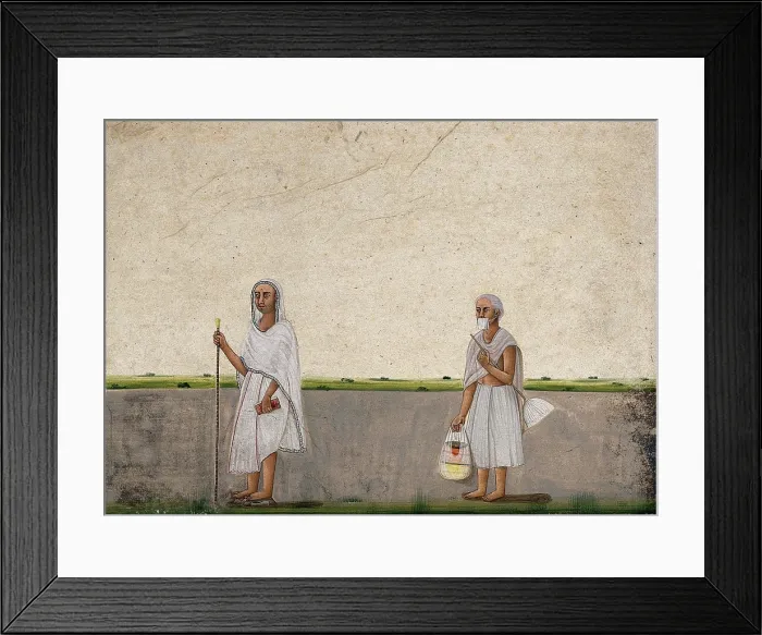 Framed Print : Two Shwetambar Jain monks, (between 1800 and 1899?). Creator: Unknown Framed Print : Two Shwetambar Jain monks, (between 1800 and 1899?). Creator: Unknown
