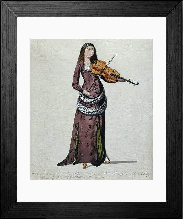 Framed Print : A woman from the Sultan's seraglio in Istanbul playing the violin. Creator: Unknown. A woman from the Sultan's seraglio in Istanbul playing the violin. Creator: Unknown Framed Print : A woman from the Sultan's seraglio in Istanbul playing the violin. Creator: Unknown. A woman from the Sultan's seraglio in Istanbul playing the violin. Creator: Unknown