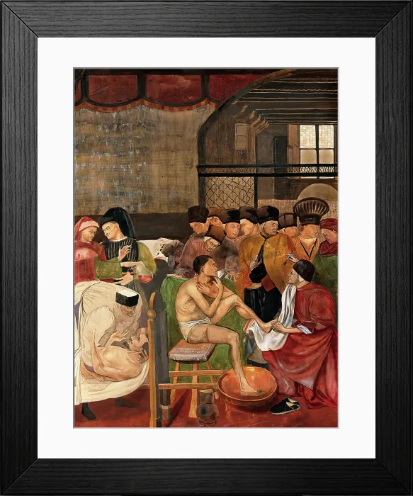 Framed Print : Hospital of Santa Maria della Scala, Siena: physicians and surgeons treating the sick, approx 1912. Creator: Unknown