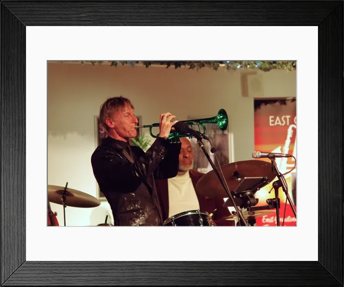 Framed Print : Paul Higgs, Paul Higgs Quartet, East Grinstead Jazz Club, Chequer Mead Theatre, West Sussex, 2025. Creator: Brian O'Connor. Paul Higgs, Paul Higgs Quartet, East Grinstead Jazz Club, Chequer Mead Theatre, West Sussex, 2025