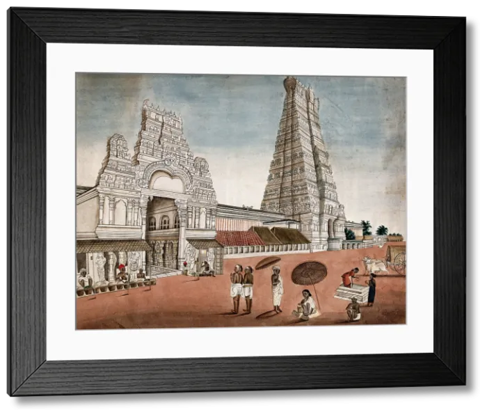 Framed Print : Madura: entrance to the main pagoda, (between 1800 and 1899?). Creator: Unknown Framed Print : Madura: entrance to the main pagoda, (between 1800 and 1899?). Creator: Unknown
