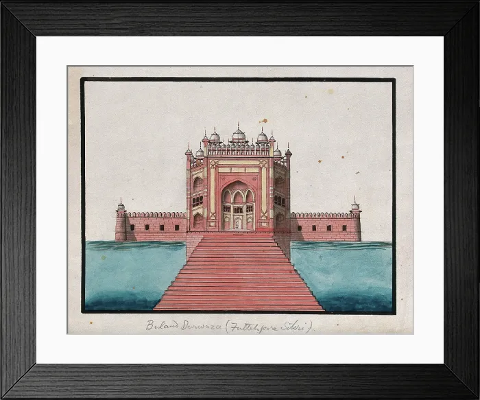 Framed Print : Fatehpur Sikri: Bulund Darwaza, (between 1800 and 1899?). Creator: Unknown Framed Print : Fatehpur Sikri: Bulund Darwaza, (between 1800 and 1899?). Creator: Unknown