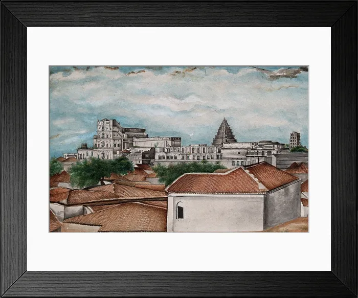 Framed Print : Tanjore: The royal palace, (between 1800 and 1899?). Creator: Unknown Framed Print : Tanjore: The royal palace, (between 1800 and 1899?). Creator: Unknown