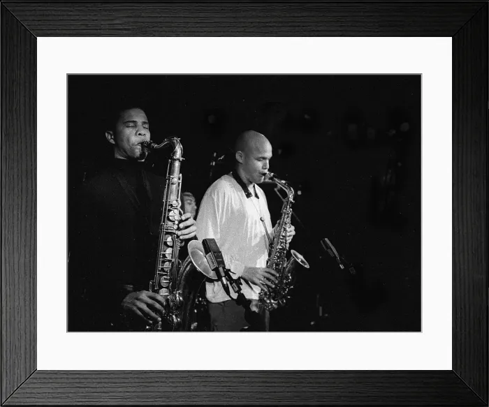 Framed Print : David Sanchez and Miguel Zenon, Pizza Express, Dean St, London, Nov 2001. Creator: Brian O'Connor. David Sanchez and Miguel Zenon, Pizza Express, Dean St, London, Nov 2001. Creator: Brian O'Connor Framed Print : David Sanchez and Miguel Zenon, Pizza Express, Dean St, London, Nov 2001. Creator: Brian O'Connor. David Sanchez and Miguel Zenon, Pizza Express, Dean St, London, Nov 2001. Creator: Brian O'Connor