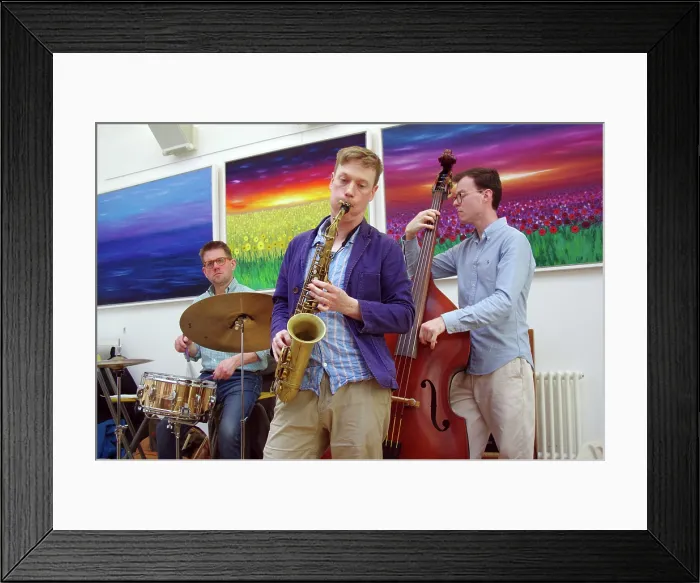 Framed Print : Sam Braysher Quartet, Clocktower Cafe Jazz Club, Croydon, London, March 2025. Creator: Brian O'Connor. Sam Braysher Quartet, Clocktower Cafe Jazz Club, Croydon, London, March 2025. Creator: Brian O'Connor Framed Print : Sam Braysher Quartet, Clocktower Cafe Jazz Club, Croydon, London, March 2025. Creator: Brian O'Connor. Sam Braysher Quartet, Clocktower Cafe Jazz Club, Croydon, London, March 2025. Creator: Brian O'Connor