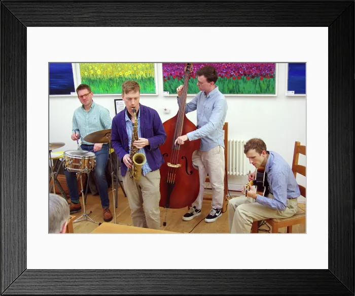Framed Print : Sam Braysher Quartet, Clocktower Cafe Jazz Club, Croydon, London, March 2025. Creator: Brian O'Connor. Sam Braysher Quartet, Clocktower Cafe Jazz Club, Croydon, London, March 2025. Creator: Brian O'Connor Framed Print : Sam Braysher Quartet, Clocktower Cafe Jazz Club, Croydon, London, March 2025. Creator: Brian O'Connor. Sam Braysher Quartet, Clocktower Cafe Jazz Club, Croydon, London, March 2025. Creator: Brian O'Connor