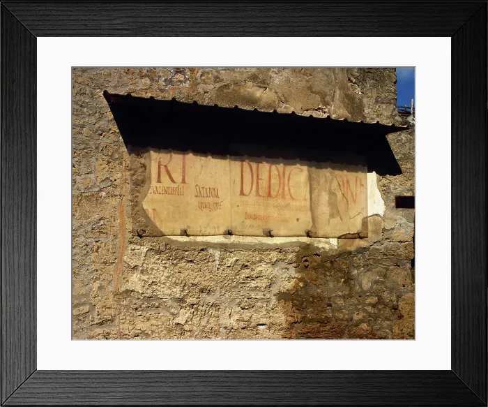 Framed Print : Roman graffiti on the wall, Road of Abundance, Pompeii, Italy, 2002. Creator: LTL Framed Print : Roman graffiti on the wall, Road of Abundance, Pompeii, Italy, 2002. Creator: LTL