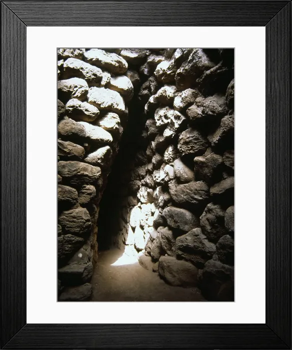 Framed Print : Corridor, Nurarghe of Abbasanta, Sardinia, Nuragic civilization, Bronze Age, (2000). Creator: LTL Framed Print : Corridor, Nurarghe of Abbasanta, Sardinia, Nuragic civilization, Bronze Age, (2000). Creator: LTL
