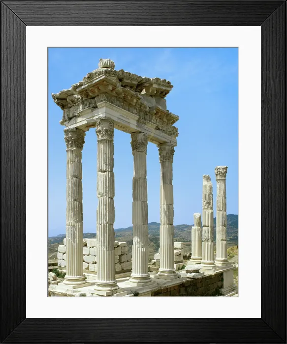 Framed Print : Roman temple of Trajan, Upper Acropolis, Pergamon, Turkey, 1st-2nd century (2005). Creator: Unknown Framed Print : Roman temple of Trajan, Upper Acropolis, Pergamon, Turkey, 1st-2nd century (2005). Creator: Unknown