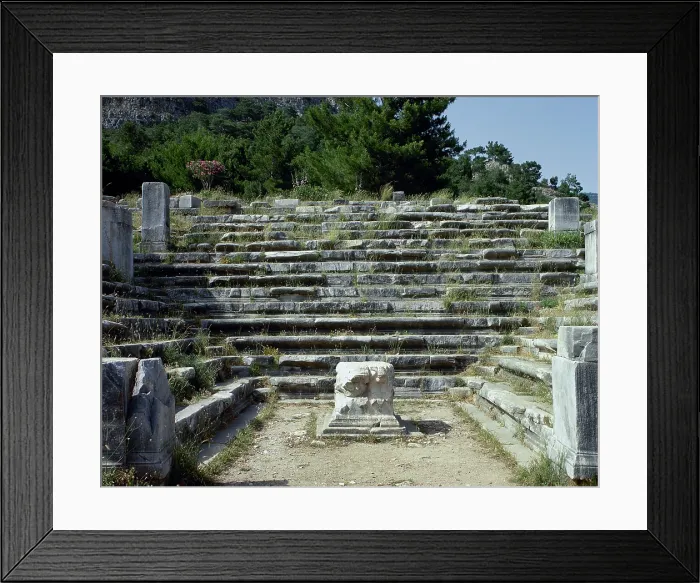 Framed Print : Bouleuterion (senate house), Priene, Agora, Ionia, Anatolia, Turkey, 2nd century (1999). Creator: Unknown Framed Print : Bouleuterion (senate house), Priene, Agora, Ionia, Anatolia, Turkey, 2nd century (1999). Creator: Unknown